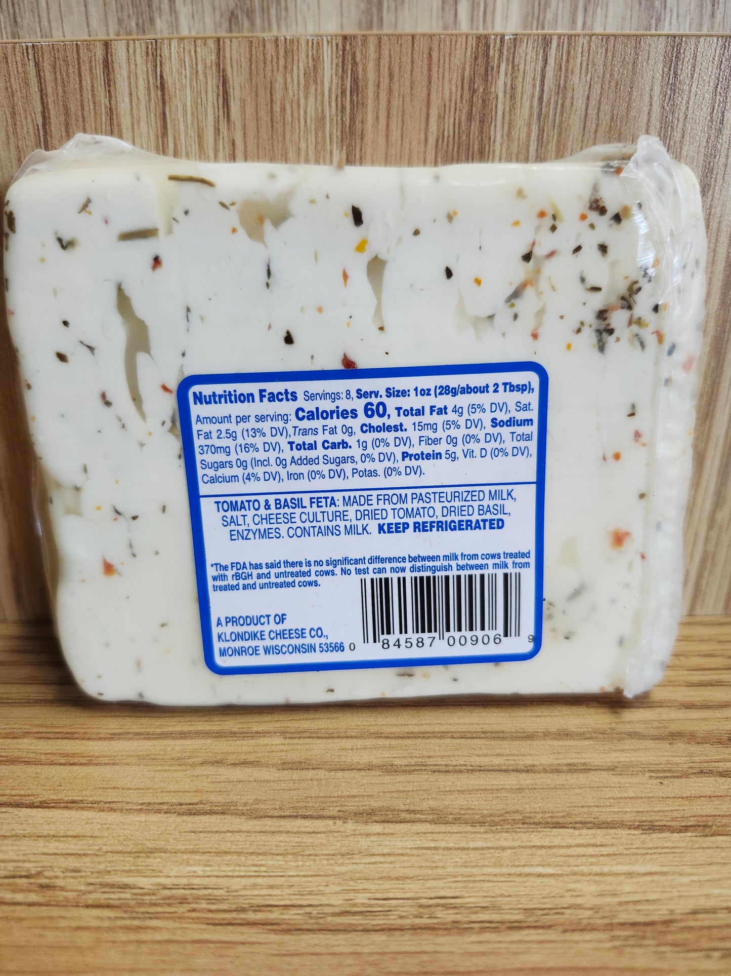 Odyssey Feta Chunk Tomato & Basil 8oz