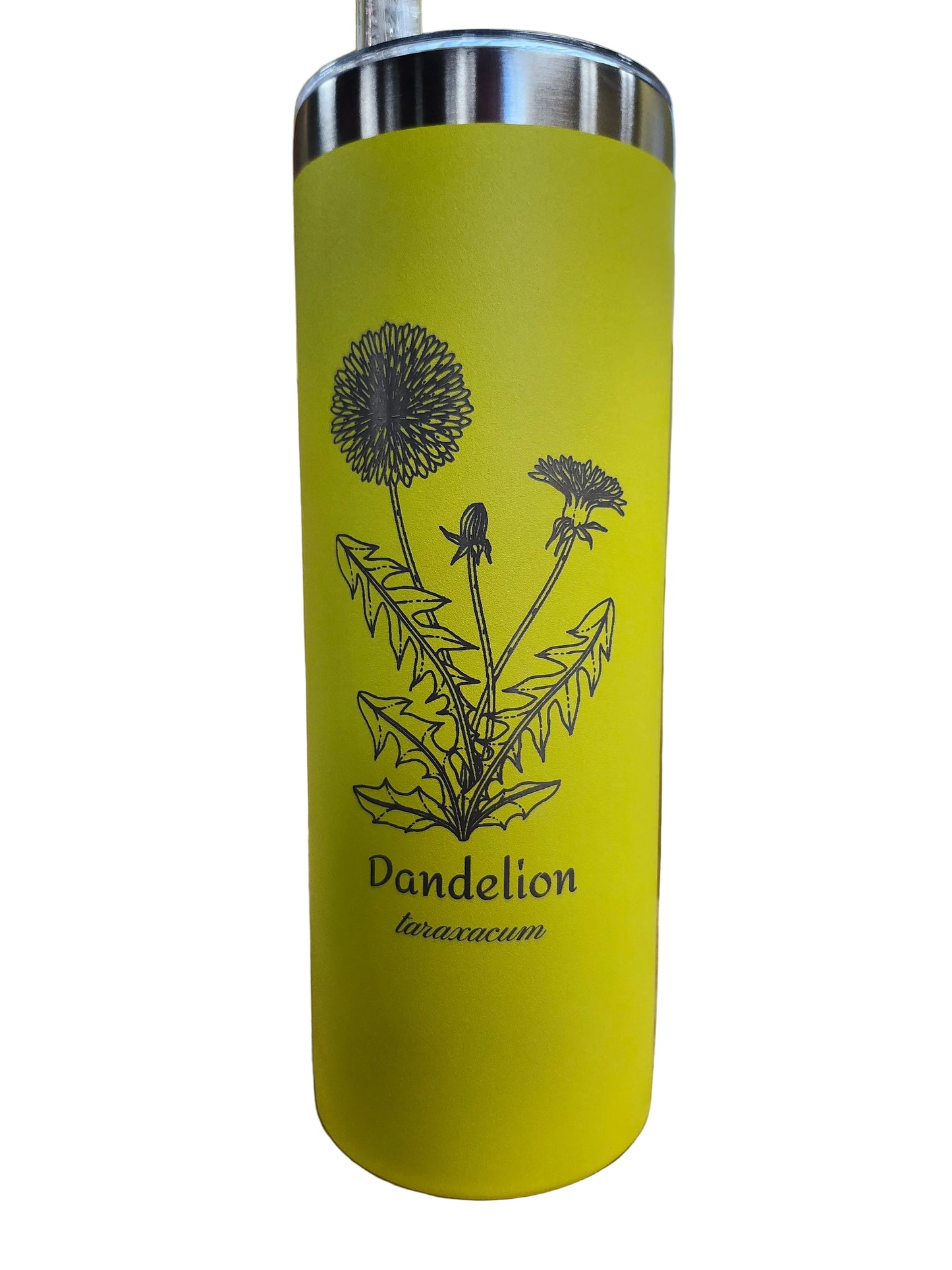 Fine Thymes 20oz Skinny Tumbler Dandelion Print