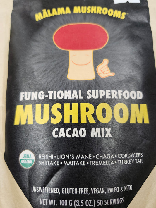 Malama Mushroom Powder mix (Cacao) 3.5oz