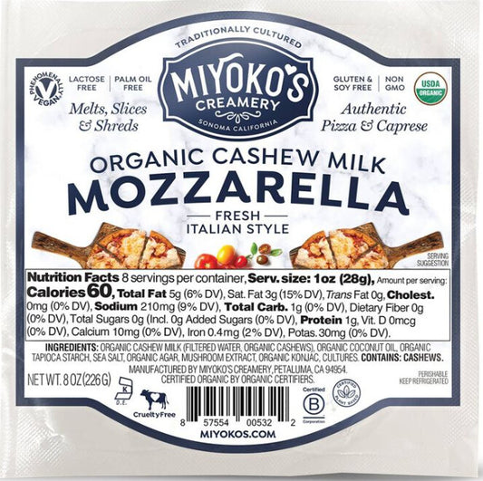 Miyokos Organic Vegan Mozzarella Block