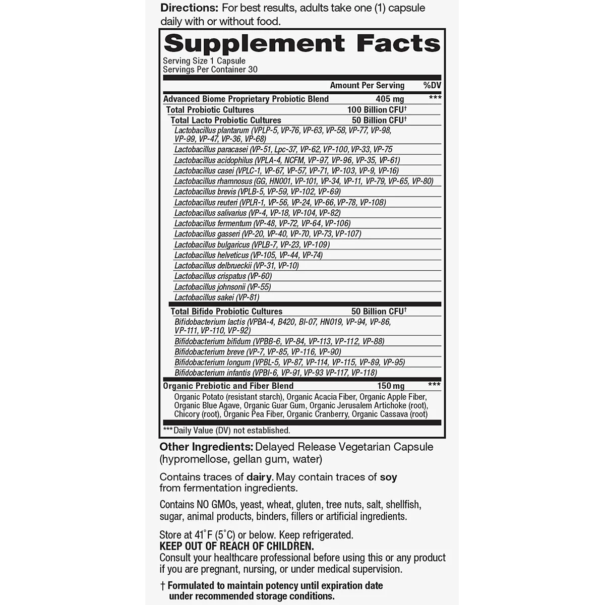 Vital Flora Advanced Biome Probiotic (Shelf Stable)