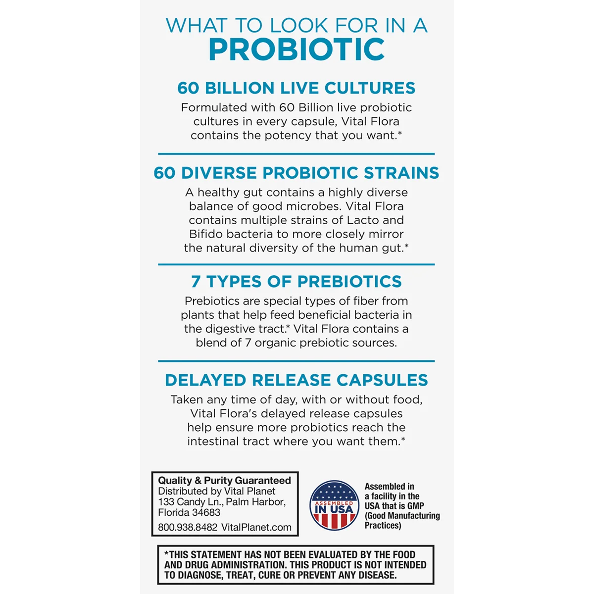 Vital Flora Men’s Daily Probiotic (Shelf Stable)
