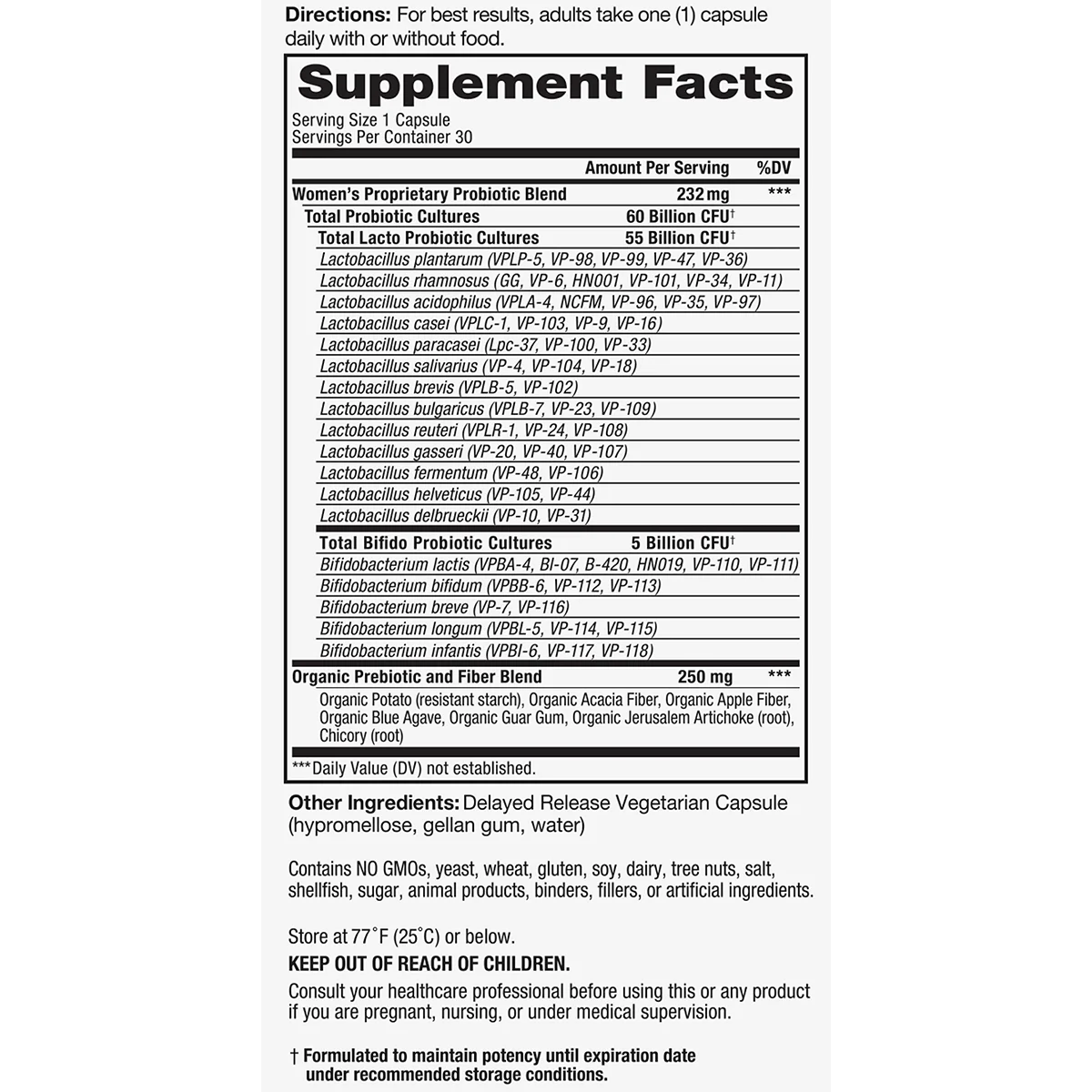 Vital Flora Women’s Daily Probiotic (Shelf Stable)