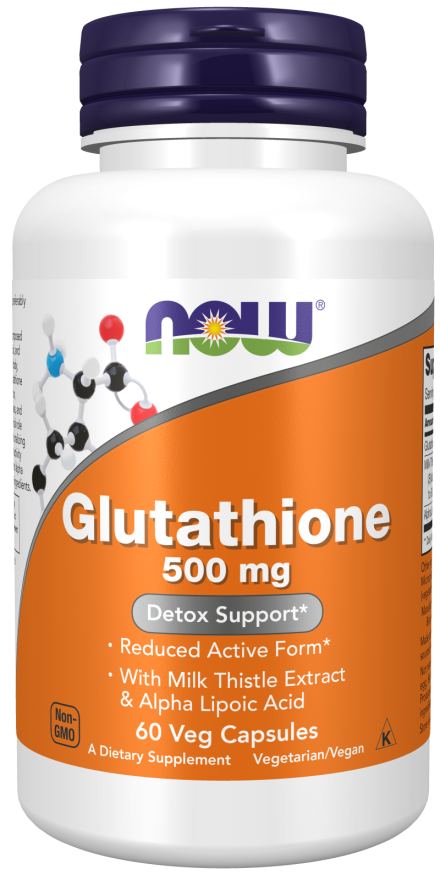 NOW Glutathione (Reduced Form) 500 mg (60 Veg Caps)