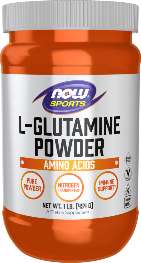 NOW L-Glutamine Powder (1 lb ~91 Servings)