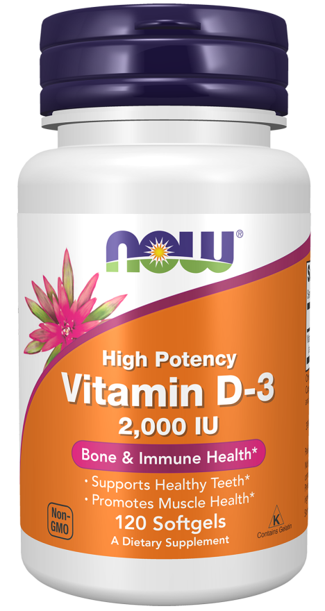 NOW Vitamin D-3 2000IU Softgels