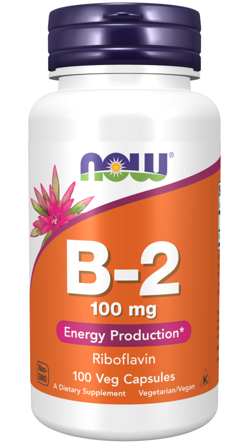 NOW Vitamin B-2 100 mg (100 Veg Capsules)
