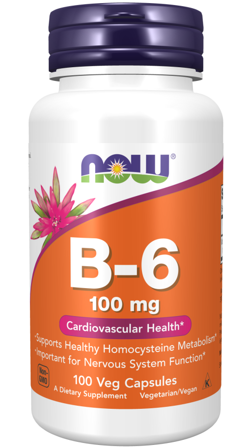 NOW Vitamin B-6 100 mg (100 Veg Caps)