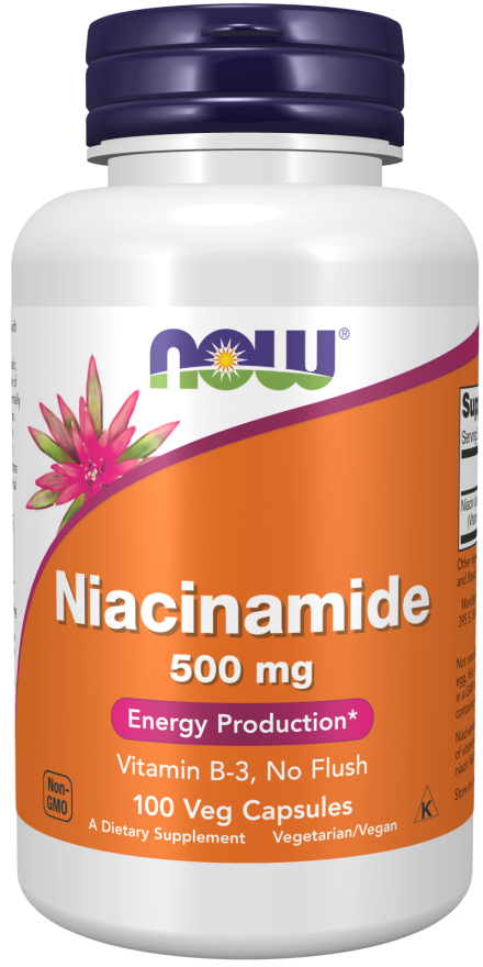 NOW Niacinamide (B-3) 500 mg (100 Veg Caps)