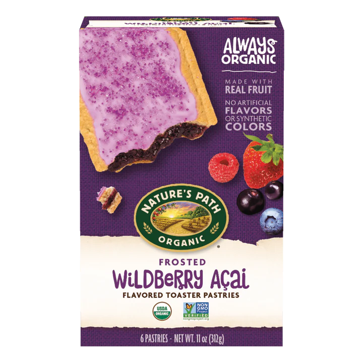 Natures Plus Frosted Wildberry Açai Toaster Pastries, 11 oz Box