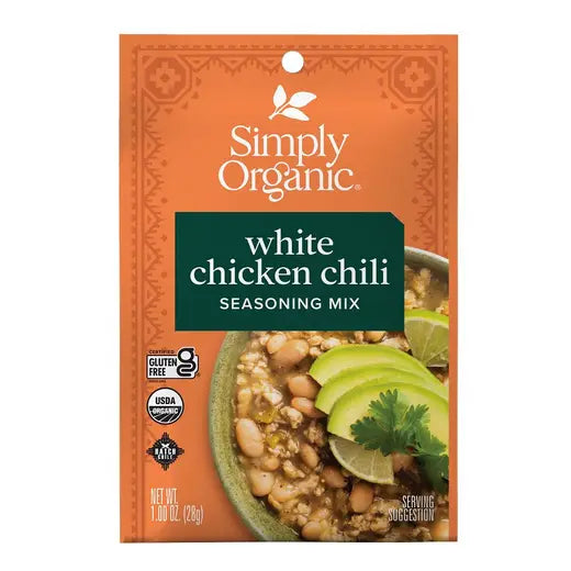 Simply Organic White Chicken Chili Seasoning Mix 1.00 oz.