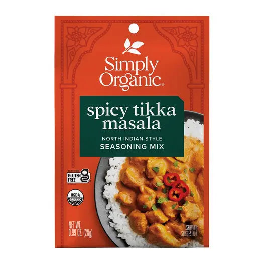 Simply Organic Spicy Tikka Masala North Indian Style Seasoning Mix 0.99 oz.