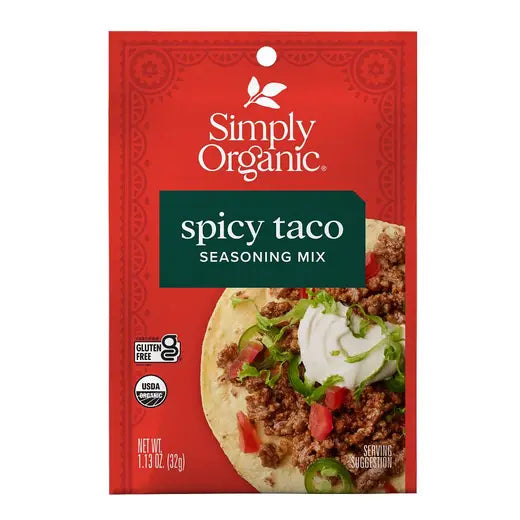 Simply Organic Spicy Taco Seasoning Mix 1.13 oz.