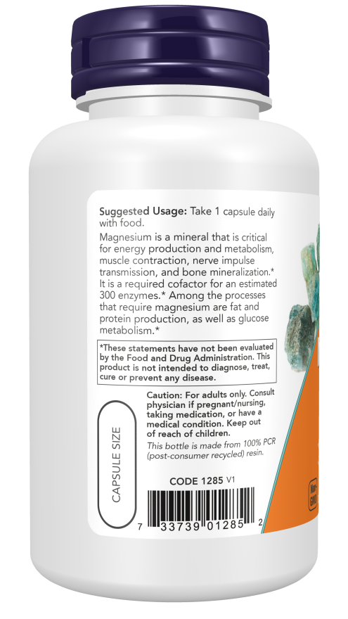 Now Magnesium 500 mg (120 Veg Caps)