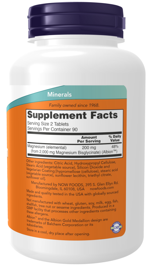 NOW Magnesium Glycinate (180 Tablets)