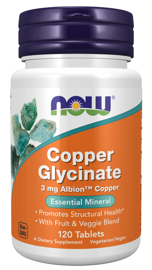 NOW Copper Glycinate (120 Tablets)