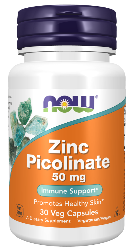 NOW Zinc Picolinate 50 mg (120 Veg Caps)