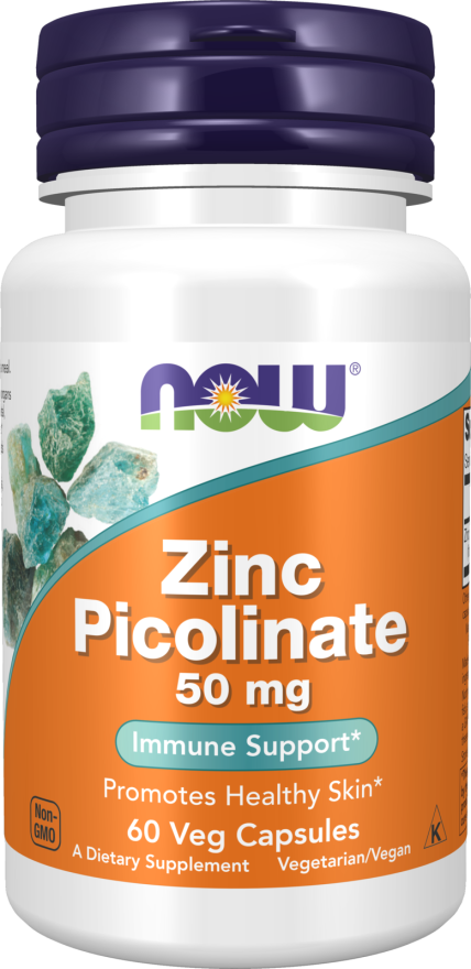 NOW Zinc Picolinate 50 mg (60 Veg Caps)