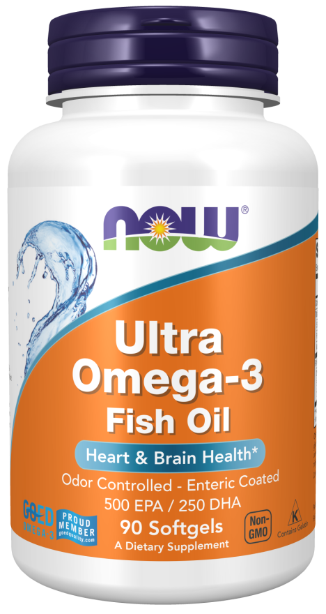 NOW Ultra Omega-3 Fish Oil (90 Softgels)