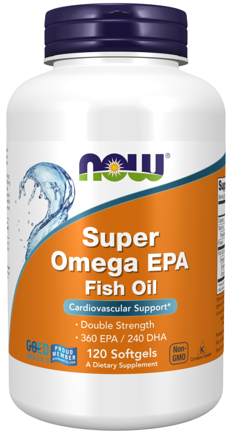 NOW Super Omega EPA Fish Oil, Double Strength (120 Softgels)