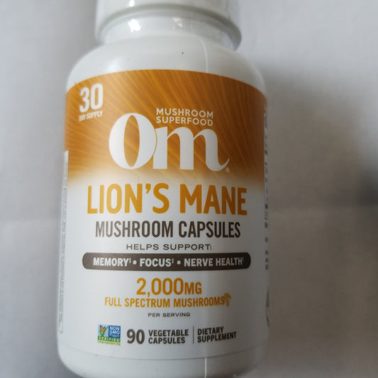 OM Lions Mane Mushroom (90 Vcaps)