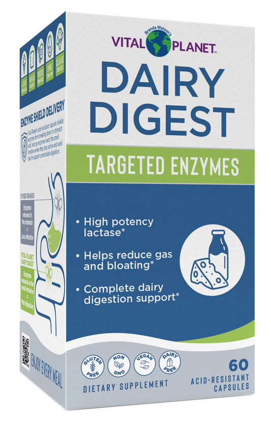 Vital Planet Dairy Digest - Targeted Enzyme Supplement