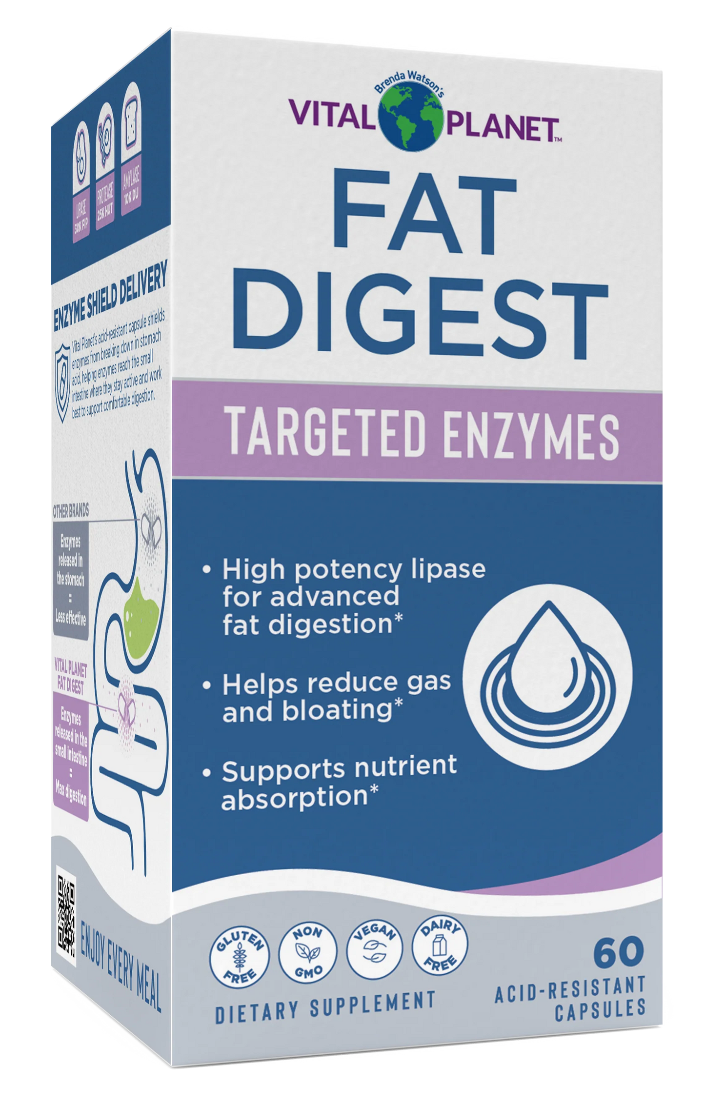 Vital Planet Fat Digest - Targeted Enzyme Supplement