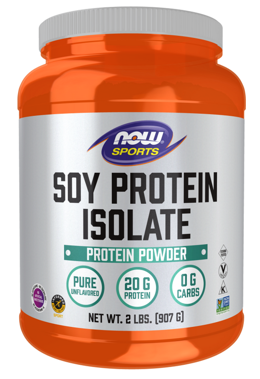 NOW Soy Protein Isolate, Unflavored Powder (2 lb)