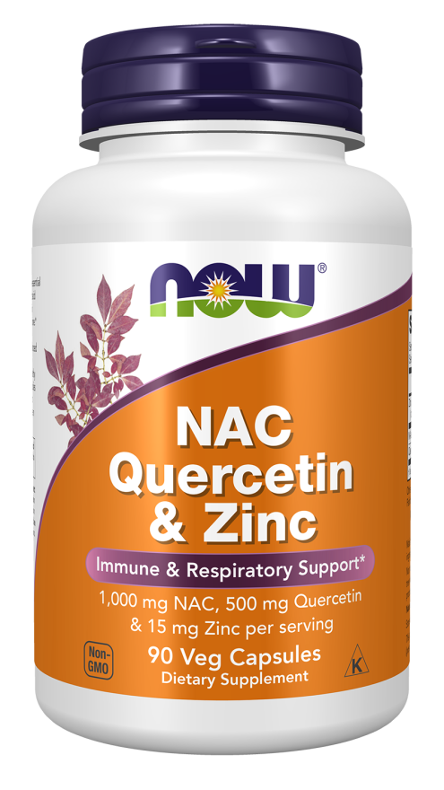 NOW NAC Quercetin & Zinc Veg Capsules (90 Veg Caps)