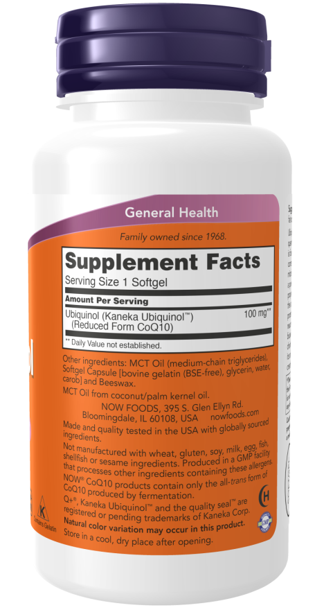 NOW Ubiquinol 100 mg (60 Softgels)