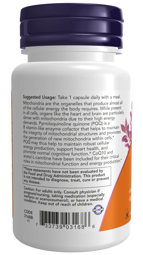 NOW PQQ Energy Veg Capsules