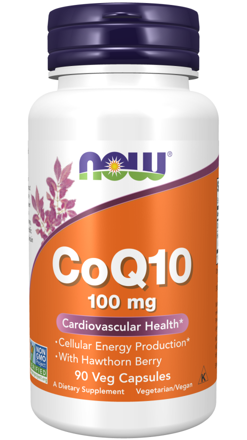 NOW CoQ10 100 mg with Hawthorn Berry (90 Veg Caps)
