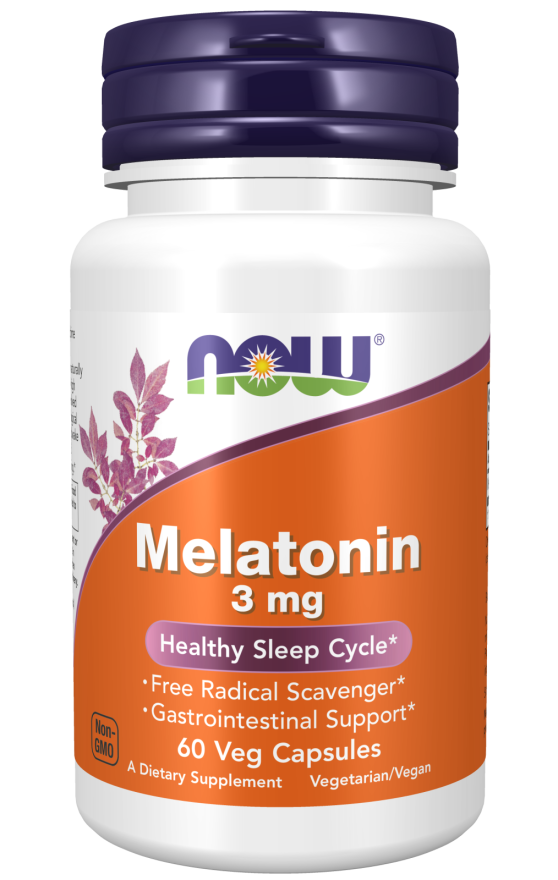NOW Melatonin 3 mg (60 Veg Caps)