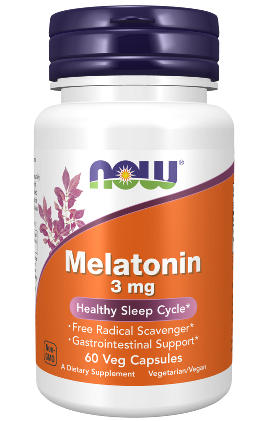 NOW Melatonin 3 mg (60 Veg Caps)