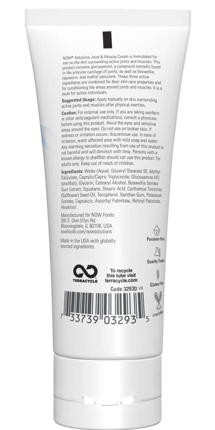 NOW Joint & Muscle Cream (4 fl oz)