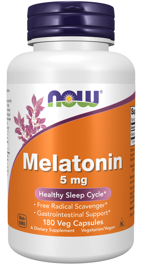 NOW  Melatonin 5 mg (180 Veg Caps)