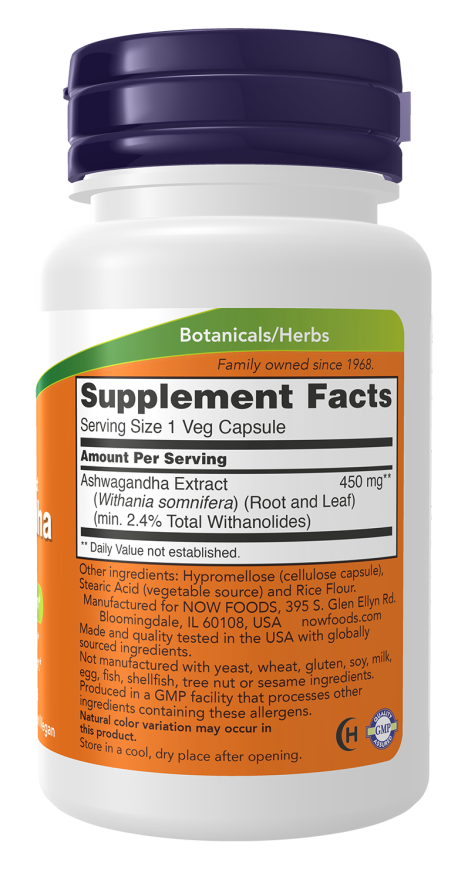 Now Ashwagandha 450 mg (30 Veg caps)