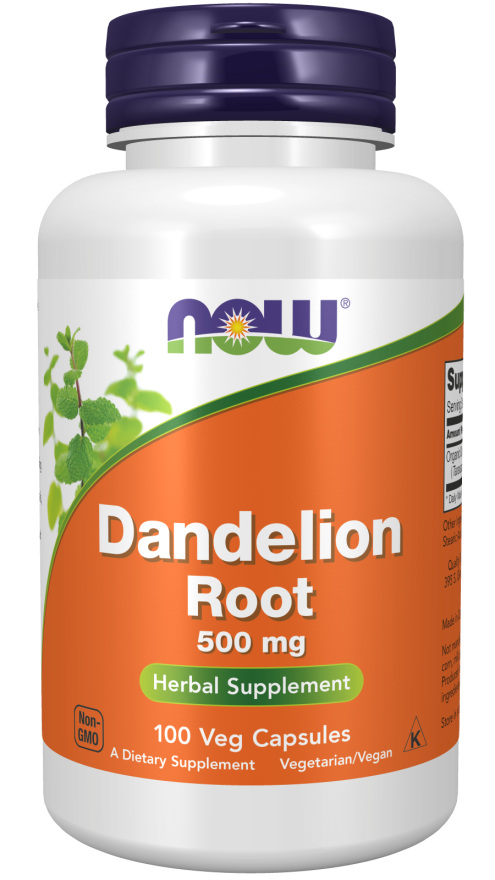NOW Dandelion Root 500 mg (100 Veg Caps)