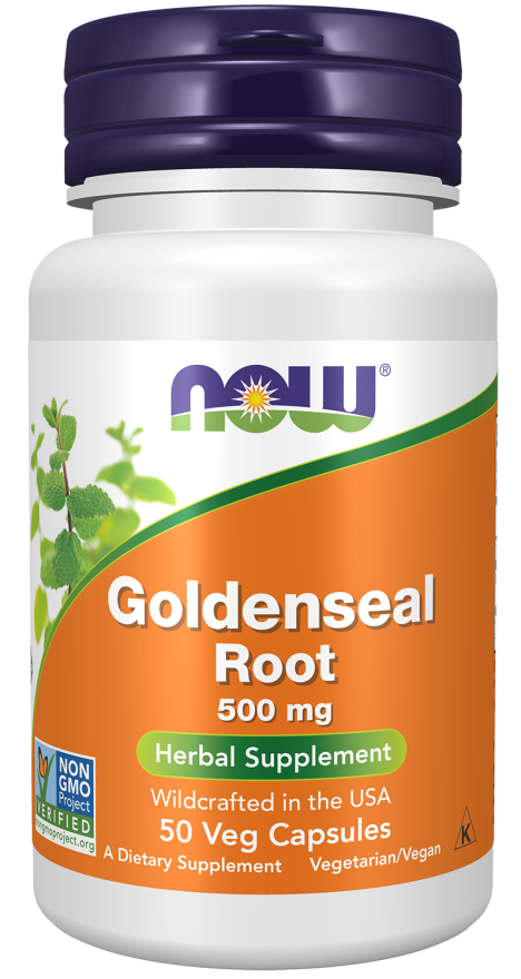 NOW Goldenseal Root 500 mg (50 Veg Caps)