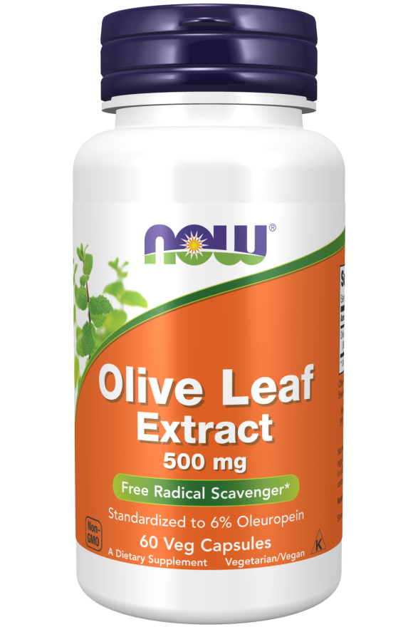 NOW Olive Leaf Extract 500 mg (60 Veg Caps)
