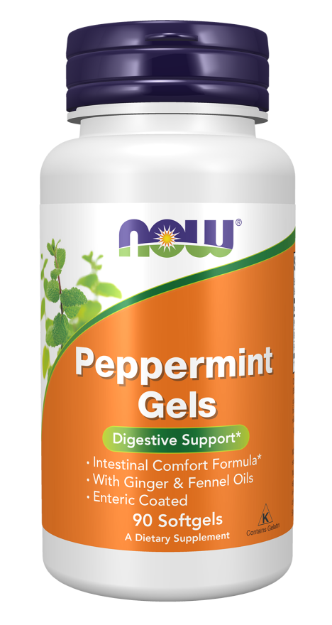 NOW Peppermint Gels (90 Softgels)