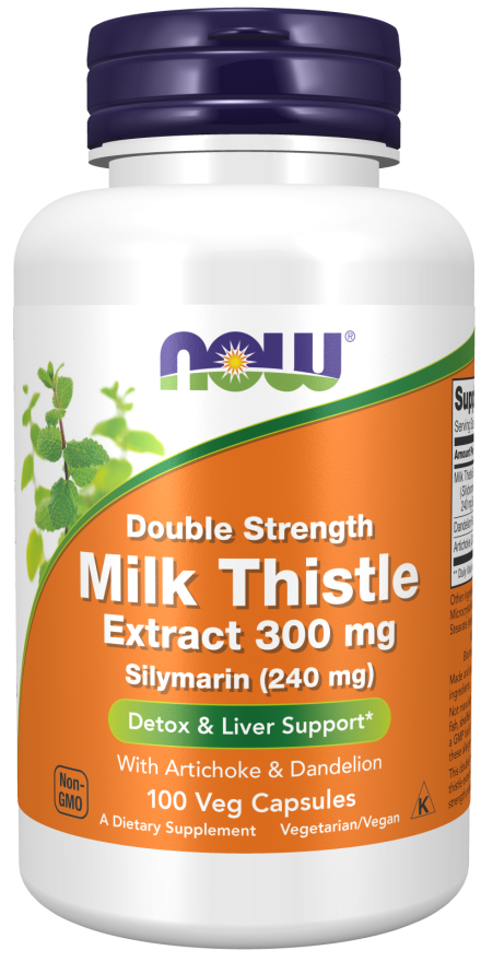 NOW Milk Thistle Extract, Double Strength 300 mg (100 Veg Caps)