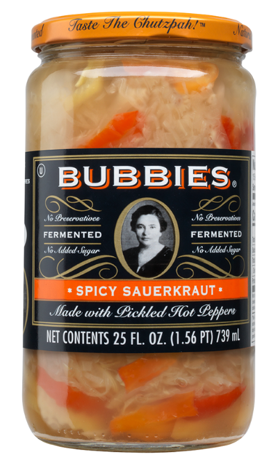 Bubbies Spicy Sauerkraut 25 fl oz