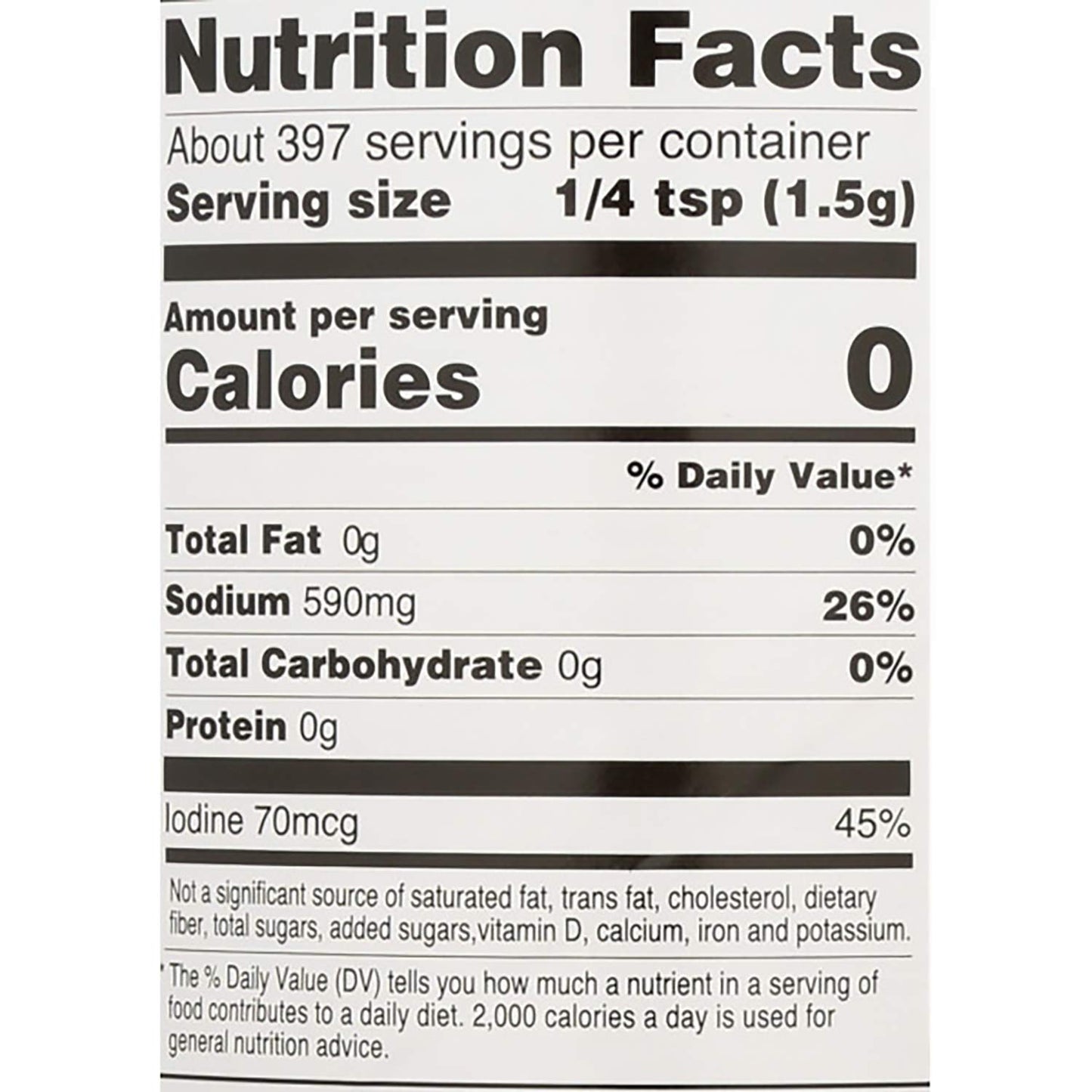 Hain Pure Foods Iodized Sea Salt, 21 Oz