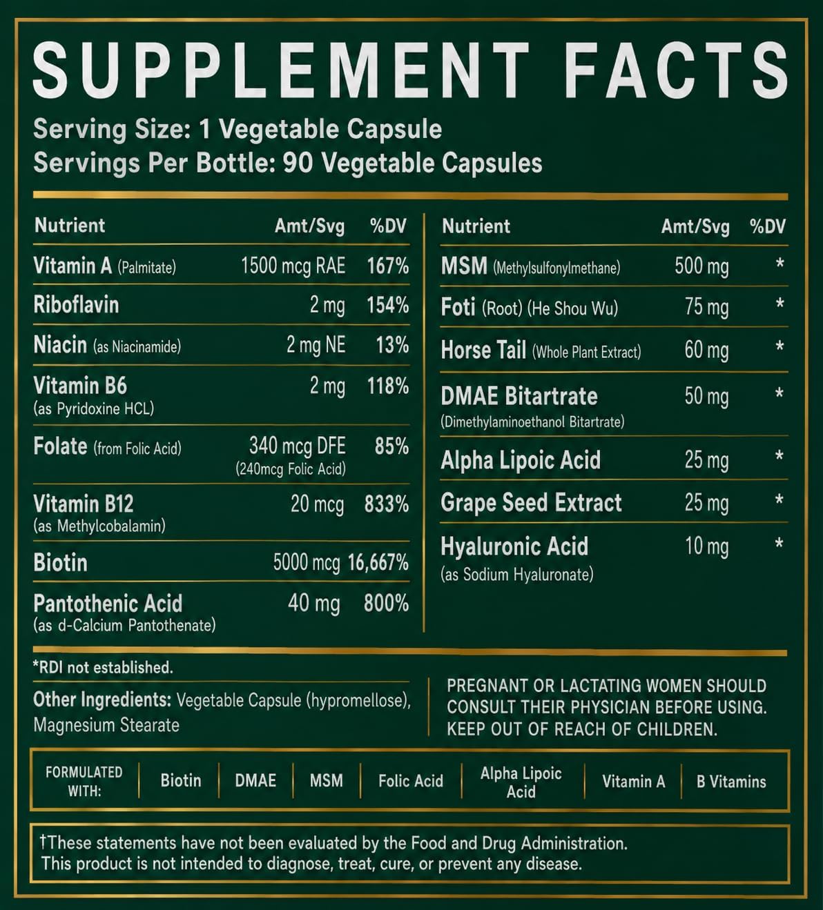 Purvana Max Hair, Skin, & Nails (90 Veg Caps)