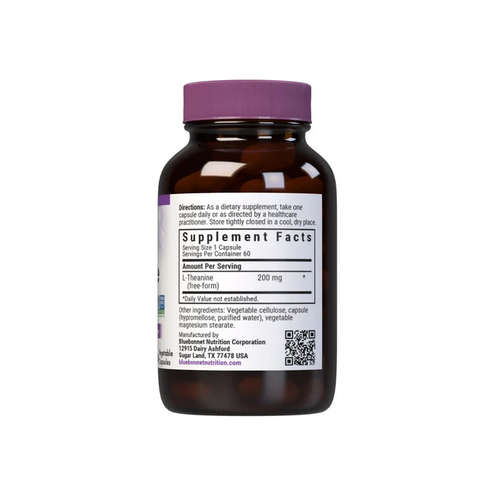 Bluebonnet L-THEANINE 200 mg (60 Veg Caps)