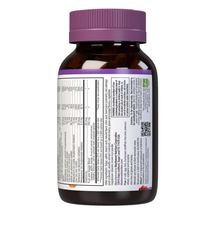 Bluebonnet RAINFOREST ANIMALZ Whole Food-Based Multiple Assorted Flavors (90 chews)
