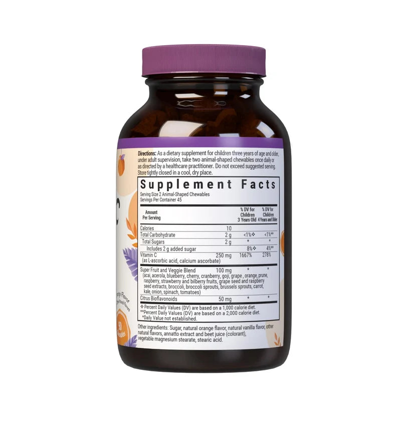 Bluebonnet RAINFOREST ANIMALZ VITAMIN C (90 Chews)