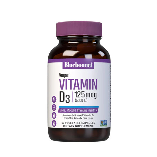 Bluebonnet Vegan Vitamin D3 125mcg (5000 IU)