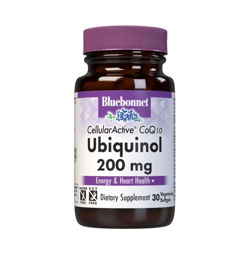Bluebonnet CELLULAR ACTIVE COQ10 UBIQUINOL 200 mg (30 Veg Softgels)